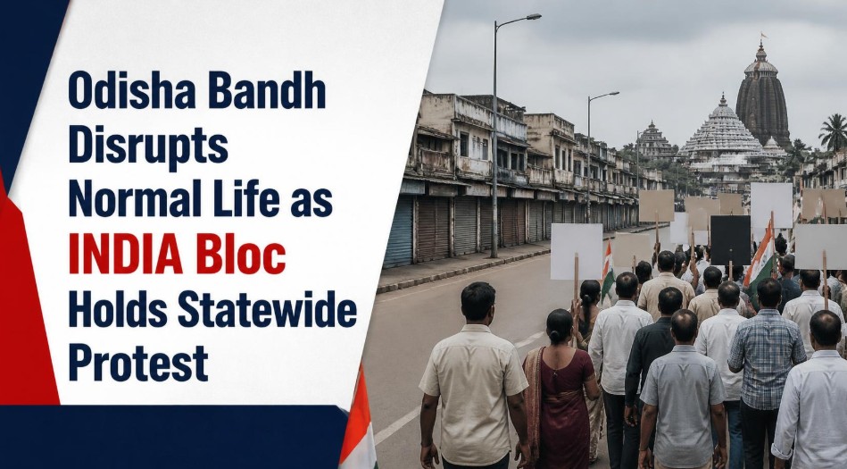 Odisha Bandh Disrupts Normal Life as INDIA Bloc Holds Statewide Protest